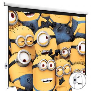 Cheap Chip מוצרי חשמל  100" 16:9 Home Movie Electric Projector Screen Matte White Pull Down Projector