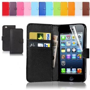 Cheap Chip מגנים New Wallet Flip PU Leather Phone Case Cover For iPhone Samsung LG