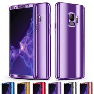 Cheap Chip מגנים 360° Plating Phone Case Slim Mirror Full Cover For Samsung Galaxy Note 9/S9/S8/7