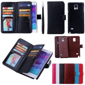Cheap Chip מגנים Luxury Practical Magnetic 9 Card slot PU Leather Flip Wallet Phones Case Cover