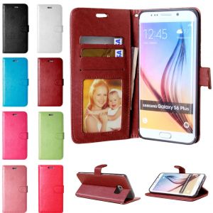Cheap Chip מגנים Card Holder Leather Flip Wallet Case Cover Stand Floral For Samsung Galaxy Phone