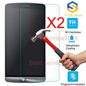 Cheap Chip מגנים 2Pcs 9H+ Premium Tempered Glass Film Screen Protector For LG Cell Phone
