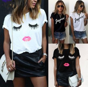 Cheap Chip לאישה Women Short Sleeve Loose T Shirts Fashion Ladies Summer Casual Blouse Tops Shirt