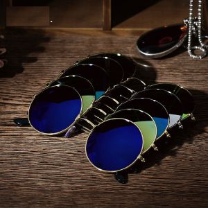 Cheap Chip לגבר Men Women Retro Vintage Round Mirrored Sunglasses Eyewear Outdoor Sports Glasses