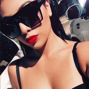 Cheap Chip לאישה Women Sunglasses XXL OVERSIZED "Lauren" Aviator Flat Top Square Shadz GAFAS 
