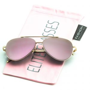 Cheap Chip לאישה Rose Gold Women Sunglasses Aviator Mirrored Metal Oversized Glasses New