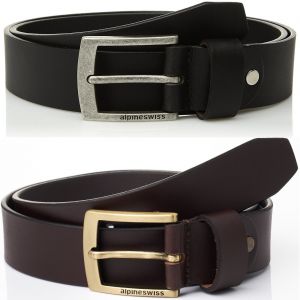 Cheap Chip לגבר Alpine Swiss Mens Leather Belt Slim 1 1/4” Casual Jean Dakota Signature Buckle