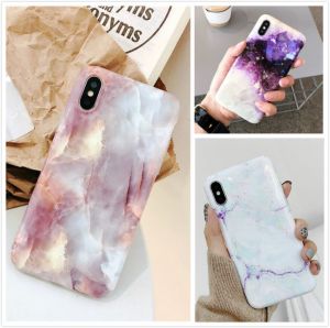 Cheap Chip מגנים Slim Fit Marble Pattern Case Soft TPU Protective Phone Covers For iPhone