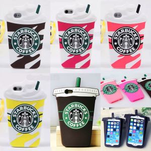 Cheap Chip מגנים Starbucks 3D Silicone Coffee Cup Phone Case Cover For iPhone 5S 6Plus+Samsung S8