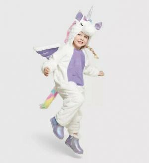 Cheap Chip תחפושות לתינוקות  NEW Toddler Girl Hooded Plush Unicorn Halloween Costume Sz 6-12 Months