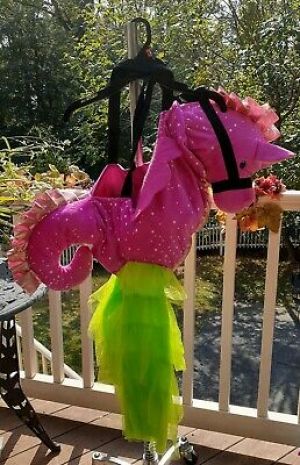 Cheap Chip תחפושות לתינוקות  Unicorn Toddler Girls Halloween Costume Pink Green Metallic 3t-4t