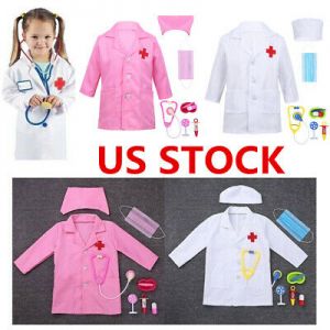 Cheap Chip תחפושות לתינוקות  US Kids Child Toddler Girls Boys Doctor Nurse Uniform Outfit Fancy Dress Costume