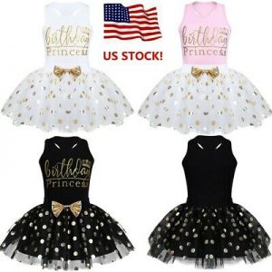 Cheap Chip תחפושות לתינוקות  US Toddler Girls Dress Kids Birthday Princess Costume Polka Dot Tutu Skirt Set