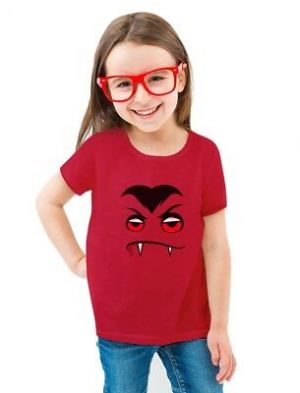 Cheap Chip תחפושות לתינוקות  Vampire Face Halloween Easy Costume Toddler/Kids Girls&#039; Fitted T-Shirt Funny