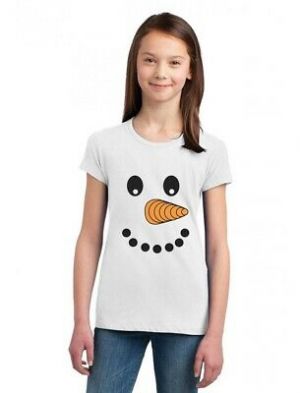 Cheap Chip תחפושות לתינוקות  Snowman Costume Snowman Face Christmas Funny Toddler Kids Girls&#039; Fitted T-Shirt