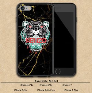 Cheap Chip מגנים  Kenzo Tiger Gold Marble Print Plastic Case iPhone 5s SE 6s 7 8 X XS XR + Samsung