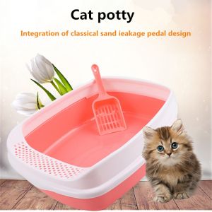 Cheap Chip לחתול Free Shipping Cat Bedpans Plastic Cat Litter Box Pet Cat Potty Cat Cleaning Supplies Pet Supplies