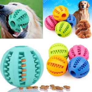 Cheap Chip לכלב Pet Dog Puppy Cat Training Dental Toy Rubber Ball Chew Treat Dispensing Holder B
