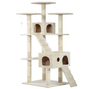 Cheap Chip לחתול 73" Cat Tree Scratcher Play House Condo Furniture Bed Post Pet House