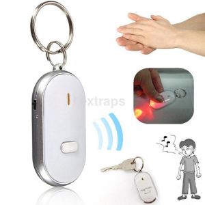 Cheap Chip אביזרי פנים לרכב White LED Whistle Car Key Finder Seeker Locator Find Lost Keys Keyring Gadgets