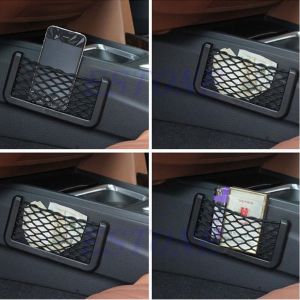 Cheap Chip אביזרי פנים לרכב Black Car Auto String Mesh Bag Storage Pouch For Cellphone Gadget Cigarette