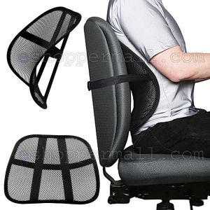 Cheap Chip אביזרי פנים לרכב Cool Vent Cushion Mesh Back Lumbar Support New Car Office Chair Truck Seat Black