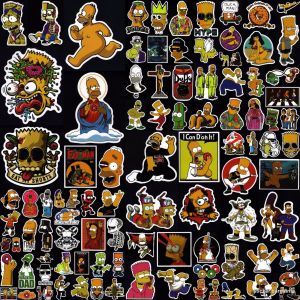 Cheap Chip ניקיון, אסטטיקה ובישום The Simpsons Stickers 50+ Cool Designs! Laptop Car Motorcycle Skateboard Vinyl
