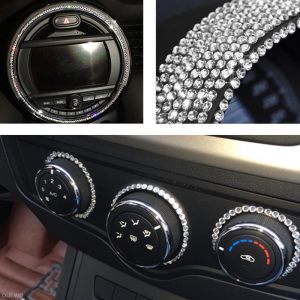 Cheap Chip אביזרי פנים לרכב 3mm Crystal Rhinestone Car Styling Sticker Decor Decal Accessories Decoration  