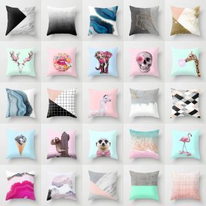 Cheap Chip אביזרי נוי וגאדג׳טים Polyester Cartoon animal pillow case cover sofa waist cushion cover Home decor