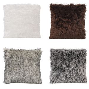 Cheap Chip אביזרי נוי וגאדג׳טים Super Soft Plush Square Cushion Cover Bed Sofa Throw Fur Pillow Case Home Decor