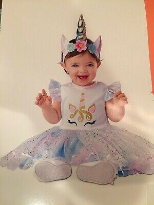 Cheap Chip תחפושות לתינוקות  Infant/Toddler DAYDREAM UNICORN COSTUME (Sz 12-18 mo) Dress + Headband, Sparkly