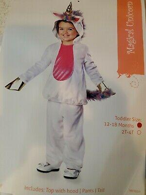Cheap Chip תחפושות לתינוקות  Magical Unicorn Toddler Halloween Costume Includes Top with Hood Pants Tail New