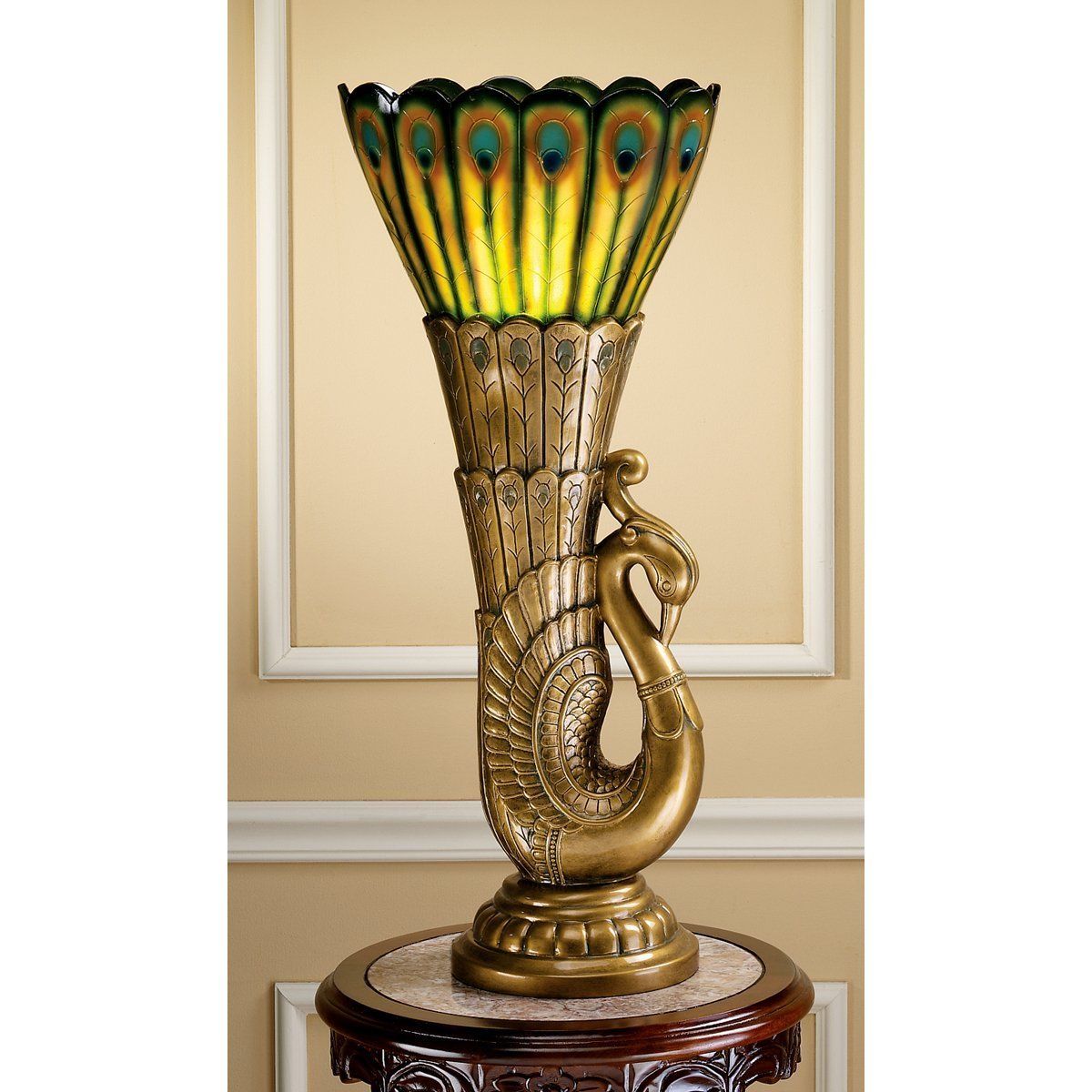 Cheap Chip אביזרי נוי וגאדג׳טים PEACOCK SCULPTURE TABLE LAMP STATUE Art Deco Contemporary Mom Wife Gift Decor