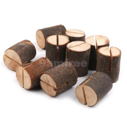 Cheap Chip אביזרי נוי וגאדג׳טים Wooden Base Rustic Wedding Table Number Place Name MEMO Card Stand Holders New